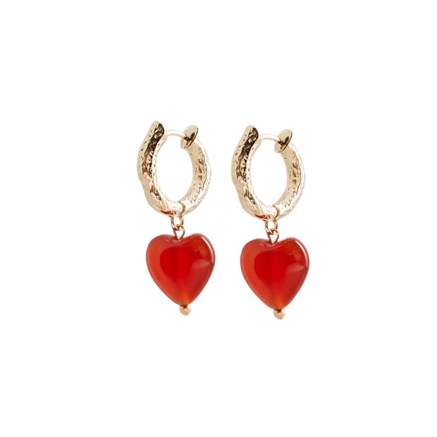 Precious Heart hoops - rød